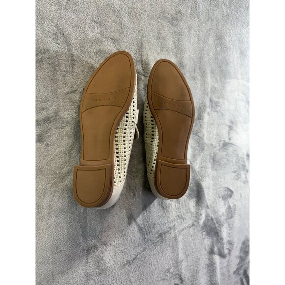 Franco Sarto shoes Women's 8M Halton 2 off white weave flats loafers - Picture 9 of 9